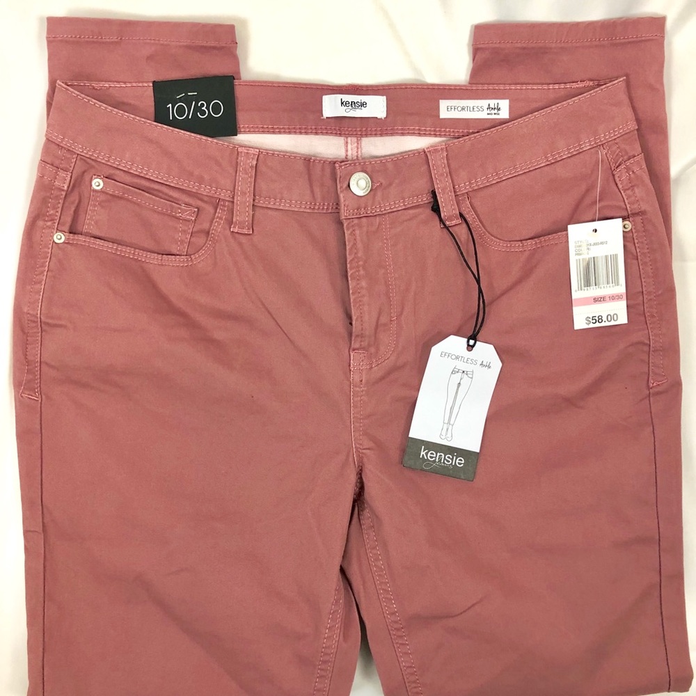 Kensie jeans. Ankle mid rise.  Neutral blush rose.